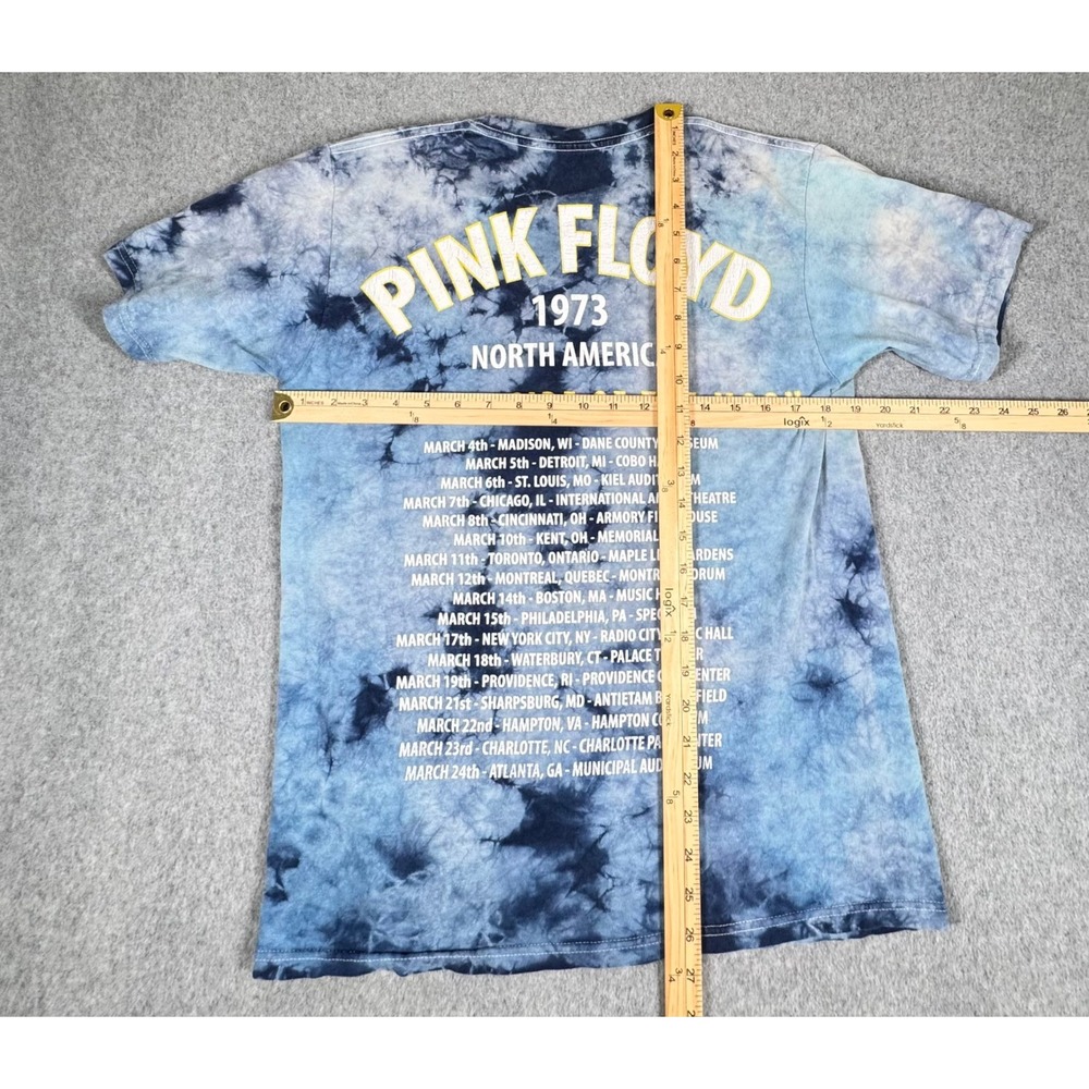 Pink Floyd The Dark Side Of Moon Shirt Tour 73' Concert Blue Tie Dye Tee Medium‎ - Picture 3 of 5